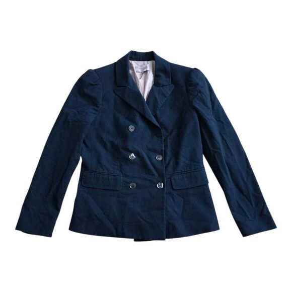 Rebecca Taylor Midnight Navy Double-Breasted Blazer 4 - Picture 6 of 7